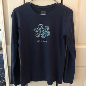 Life is good navy blue long sleeve